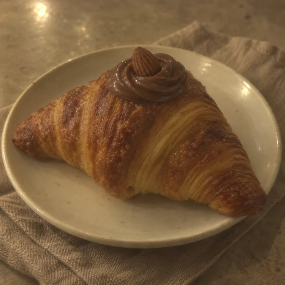 Chocolate croissant, before