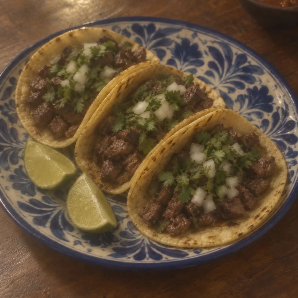Carne asada tacos, before